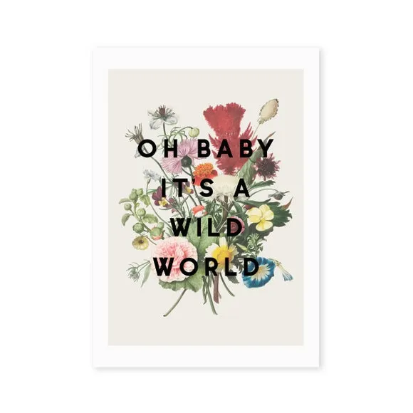 Floral Wall Print - Natural, Archival Paper alternate view
