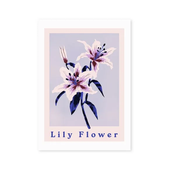 Lily Flower Art Print - Pink alternate view