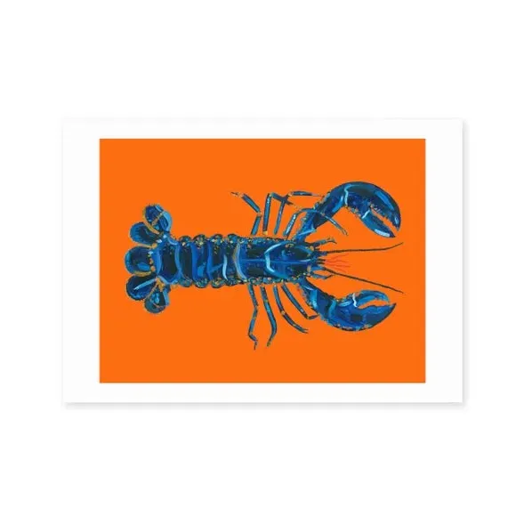 Lobster Wall Print - Orange alternate view