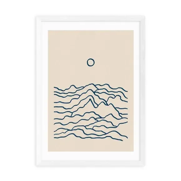 Mountainscape Wall Print - Natural, Paper by Dunelm, image 2