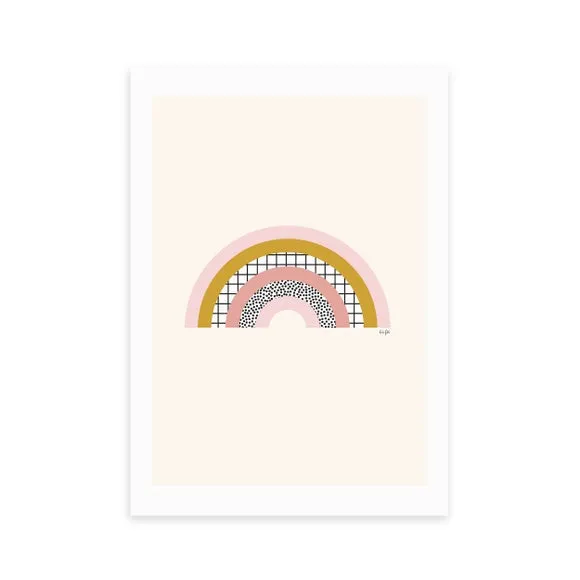 Rainbow Wall Print - White, Archival Paper alternate view