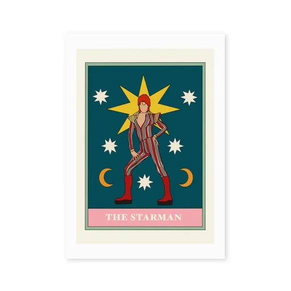 Starman Art Print - Green, Archival Paper alternate view