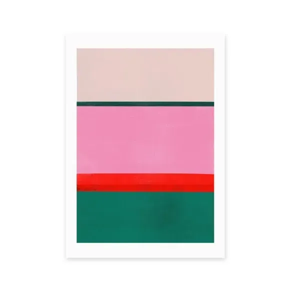 Stripe Study 16 Wall Print - Pink alternate view