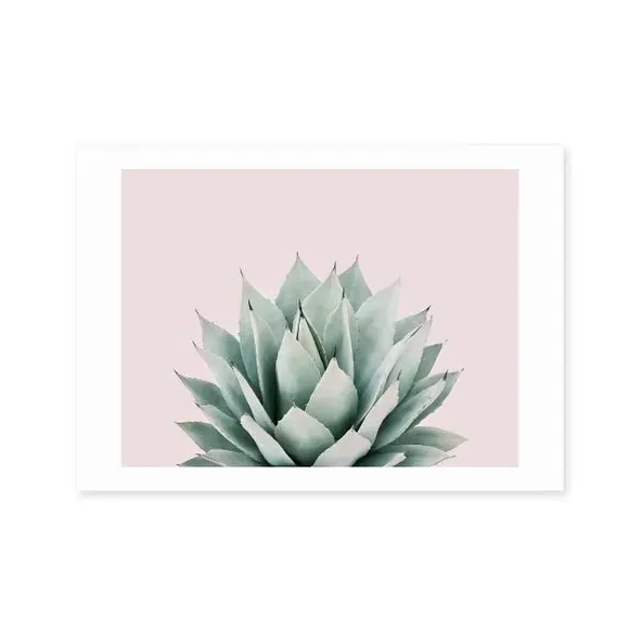 Succulent Wall Print - Pink, Archival Paper alternate view