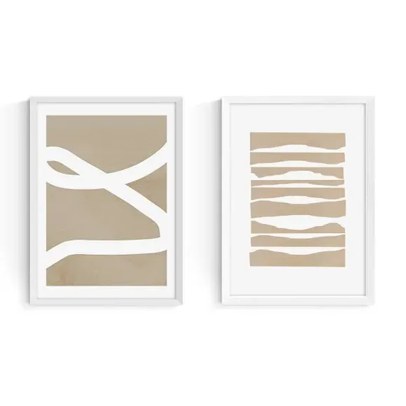 Twin Set Wall Art - Natural by Dunelm, image 2