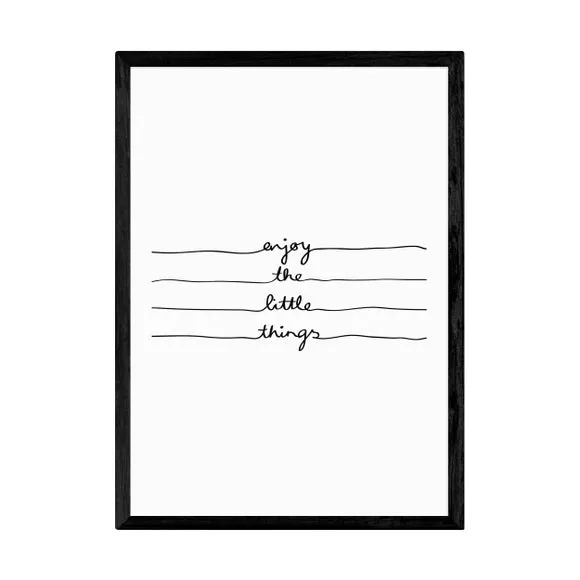 Typographic Wall Print - Black, Archival Paper by Dunelm, image 2