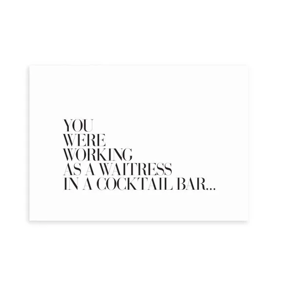 Typographic Wall Print - White, Archival Paper alternate view