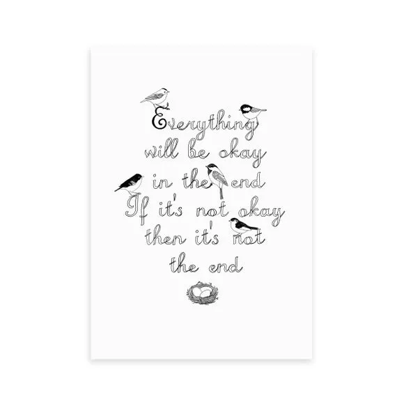 Typography Framed Print - Black alternate view