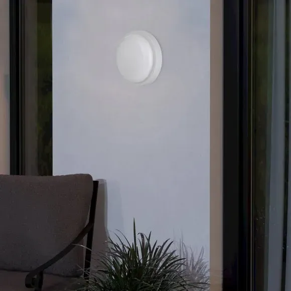 Boschetto-E Round Flush Ceiling Light - White, Plastic product