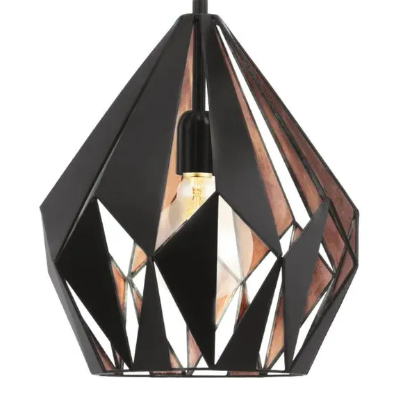 Carlton Geometric Pendant Light - Copper alternate view