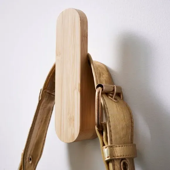 Adam Wooden Block Wall Hanging Hooks - Wood Brown alternate view
