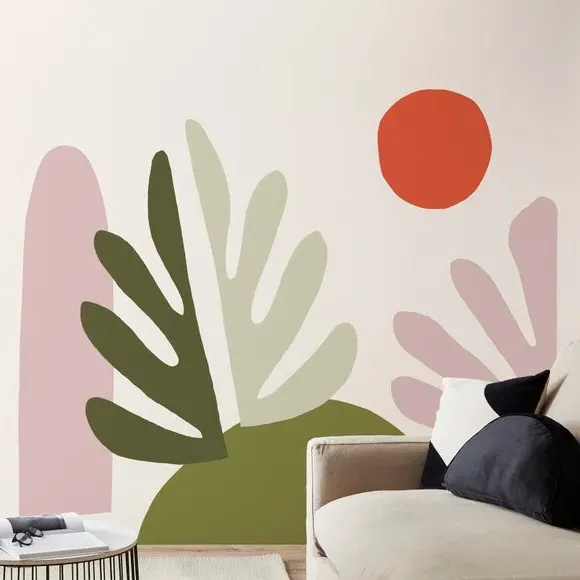 Elements Leaf Wall Mural - Multicolor alternate view