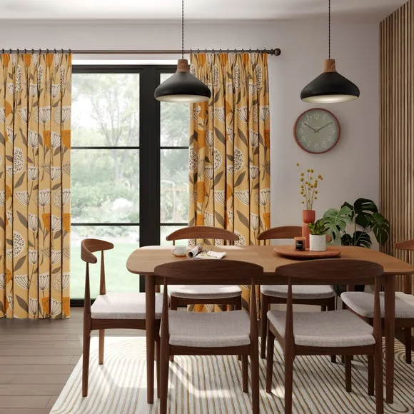 Emmott Made to Measure Curtains - Honey, Cotton Linen alternate view
