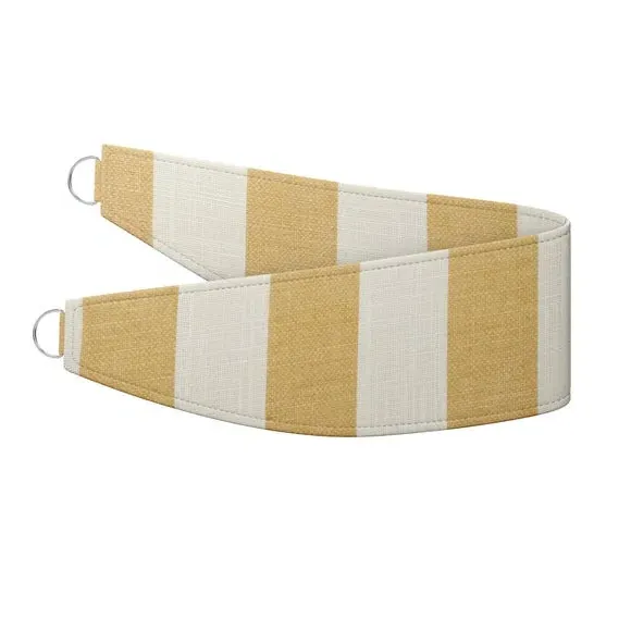Stripe Linen Look Curtain Tieback - Ochre, Cotton-Linen alternate view