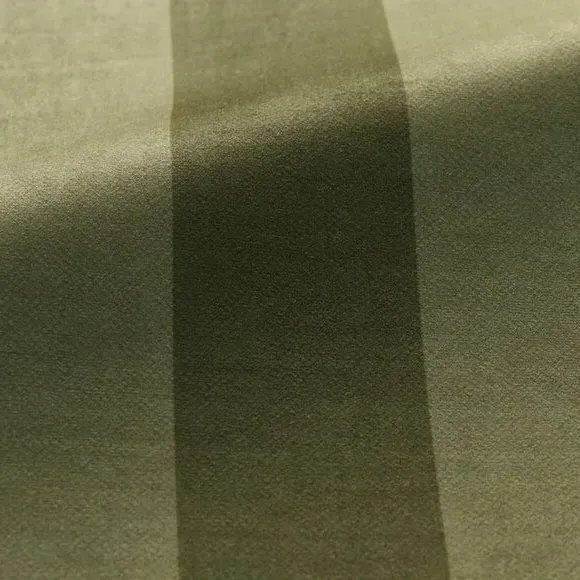 Velvet Stripe Made to Measure Curtains - Olive alternate view