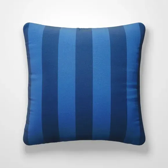 Striped Cushion Cover Made to Order - Blue, Cotton alternate view