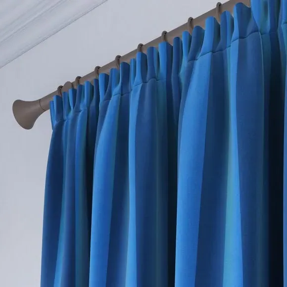 Striped Made to Measure Curtains - Stripe Blue, Cotton by Dunelm, image 4