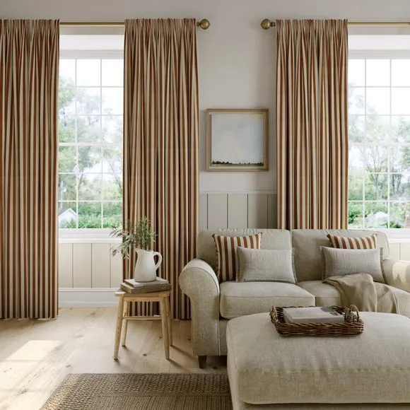 Elliot Made to Measure Curtains - Ginger, Cotton by Dunelm, alternate view