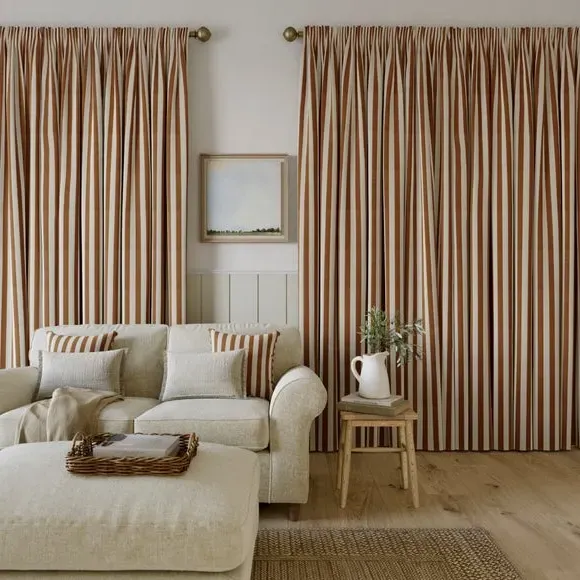 Elliot Made to Measure Curtains - Ginger, Cotton by Dunelm, image 5