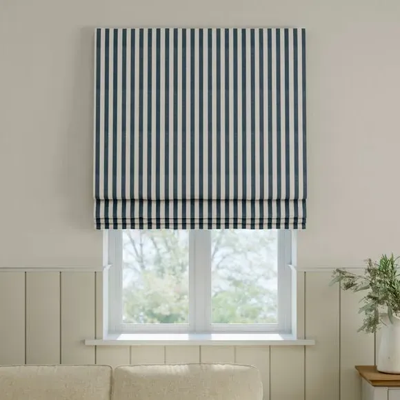Elliot Made to Measure Roman Blind - Indigo, Cotton by Dunelm, image 4