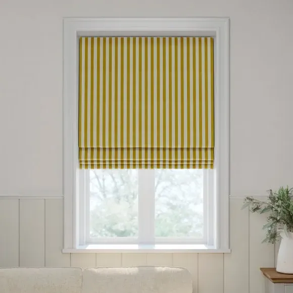 Elliot Made to Measure Roman Blind - Ochre, Cotton by Dunelm, image 3