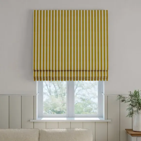 Elliot Made to Measure Roman Blind - Ochre, Cotton by Dunelm, image 4