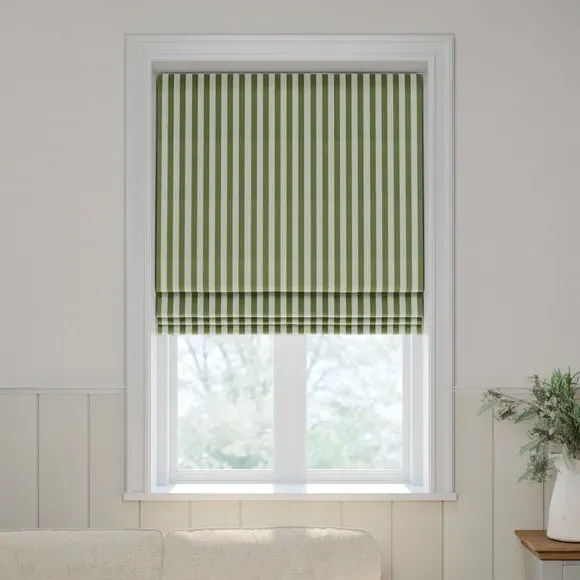 Elliot Made to Measure Roman Blind - Sage, Cotton by Dunelm, image 3