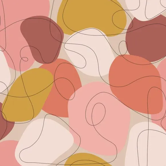 Retro Wallpaper Removable - Pink, Paste Wall alternate view