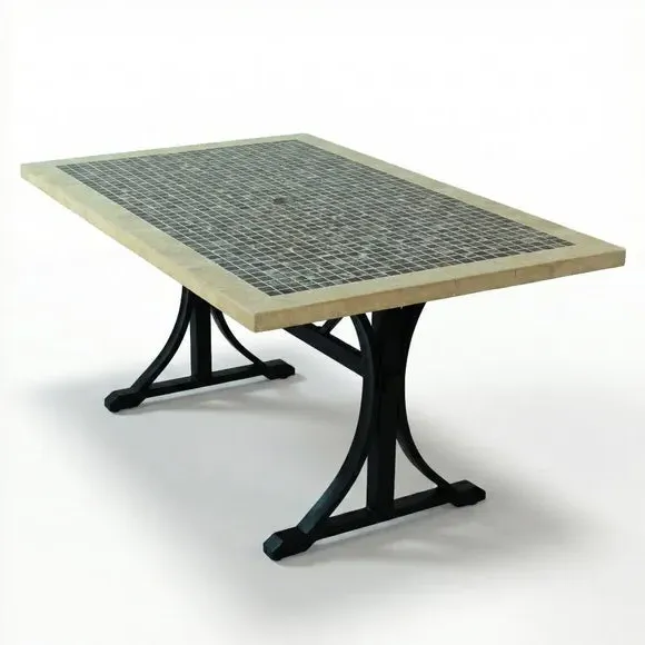 Wilmington Rectangle Dining Table - Natural, Marble Stone alternate view