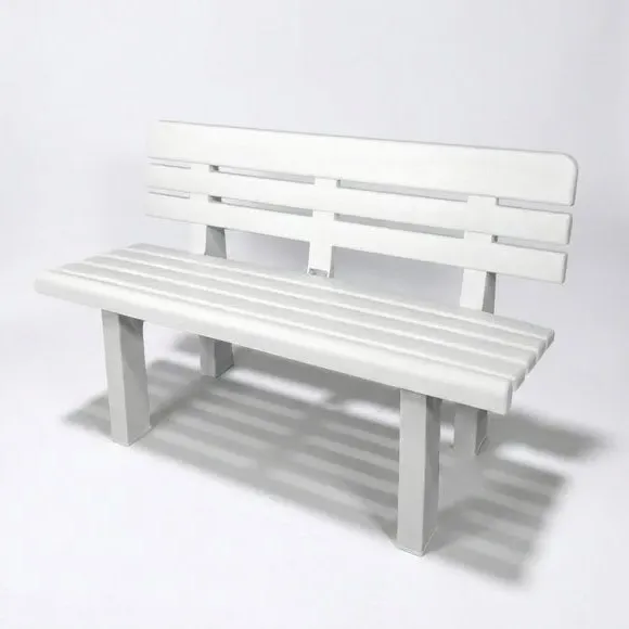 Gina Outdoor Bench - White alternate view