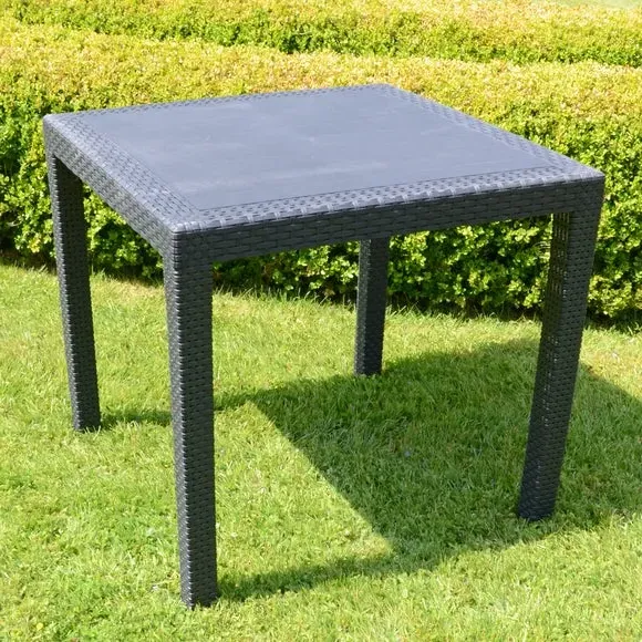 Salerno & Sicily 4-Seater Outdoor Dining Set - Dark Grey alternate view