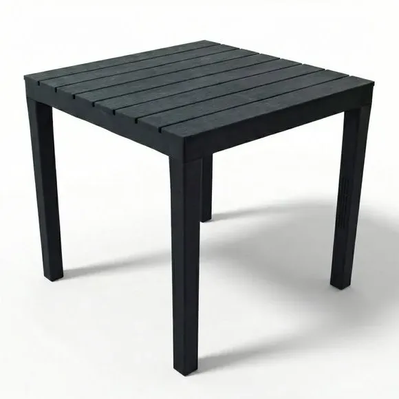 Square Dining Table - Grey, Polypropylene alternate view
