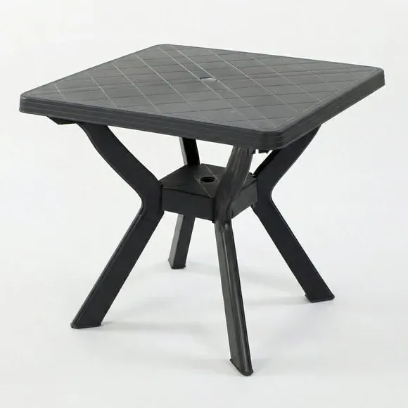 Trabella Turin Square Outdoor Table - Grey, Polypropylene alternate view