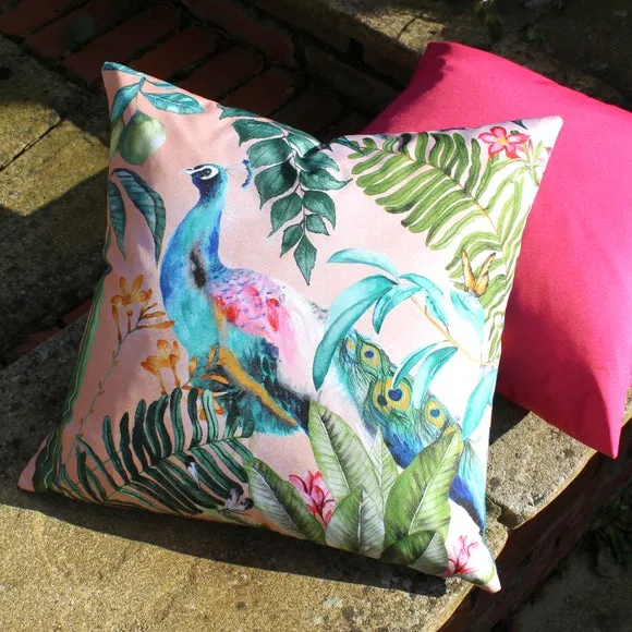 Peacock Outdoor Cushion - Blush product
