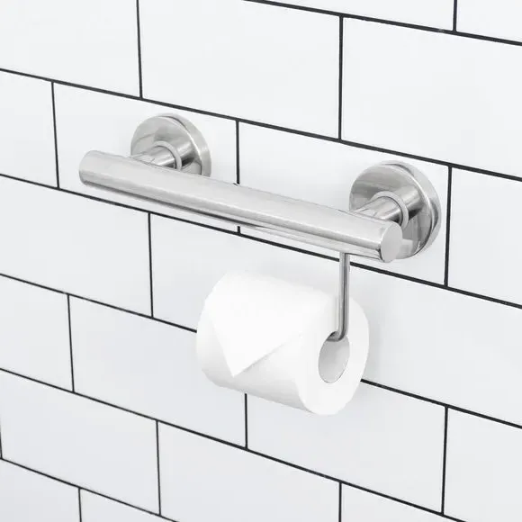 Stainless Steel Toilet Roll Holder Grab Rail product