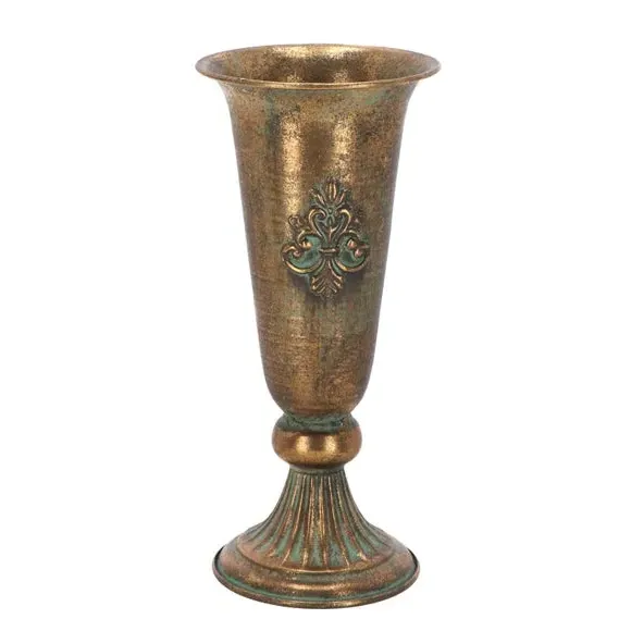 Fallen Fruits Aged Metal Flower Vase - Gold, Iron product