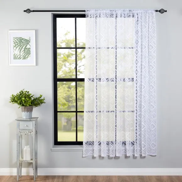 Maroc Lace Voile by the Metre - White alternate view
