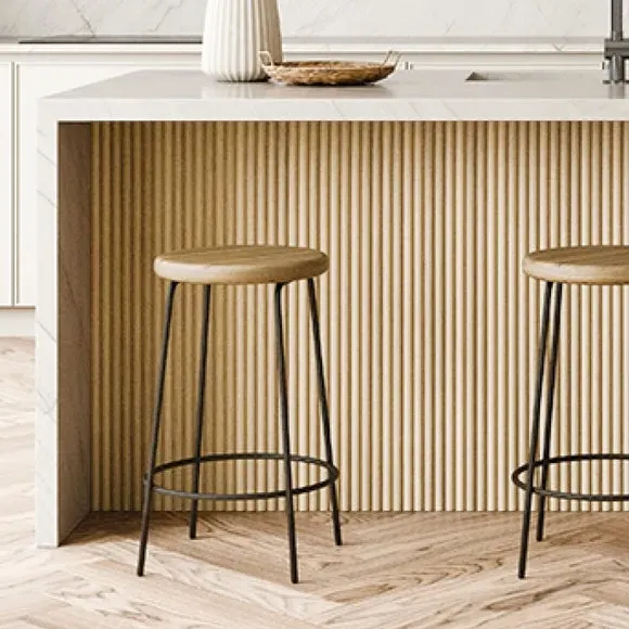 Fluted Wall Panels Pack of 3 - Brown alternate view