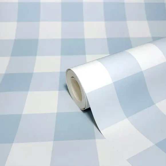 Gingham Wallpaper - Blue alternate view