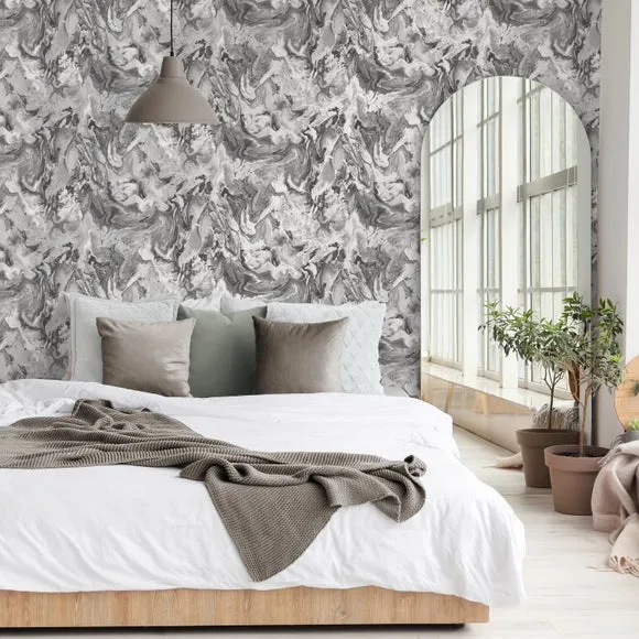 Metallic Marble Wallpaper - Charcoal product