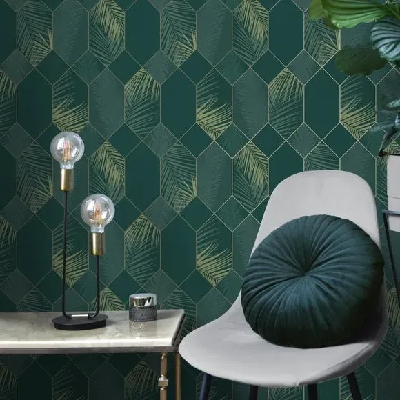 Miami Geometric Wallpaper - Emerald product