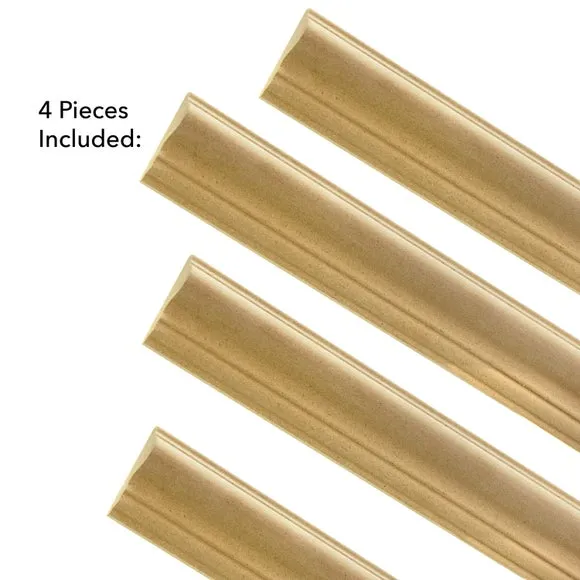 Pack of 4 Chair Moulding Strips 1.2m - Brown alternate view