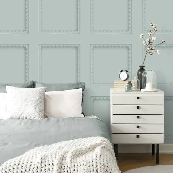 Scallop Panel Wallpaper - Mineral Blue product