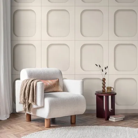 Sloane Panel Wallpaper - Stone product
