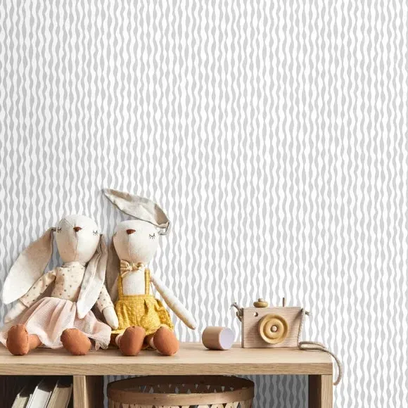 Squiggle Wallpaper - Light Grey product