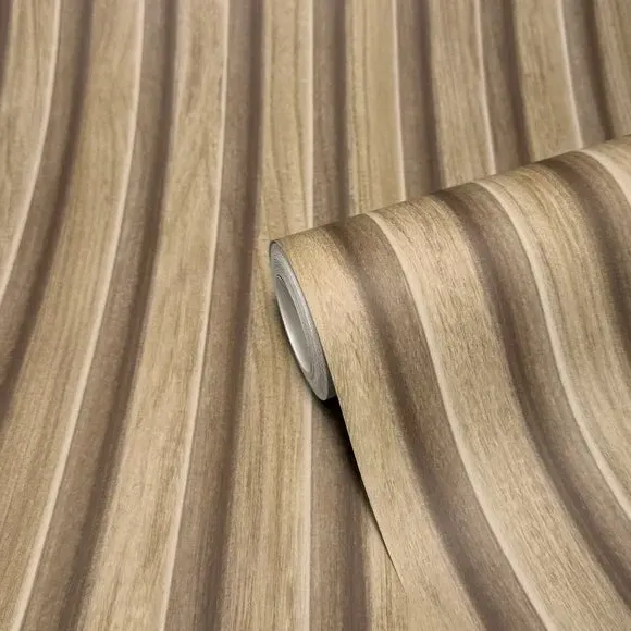 Wooden Slats Wallpaper - Natural alternate view