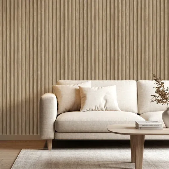 Wooden Slats Wallpaper - Natural product