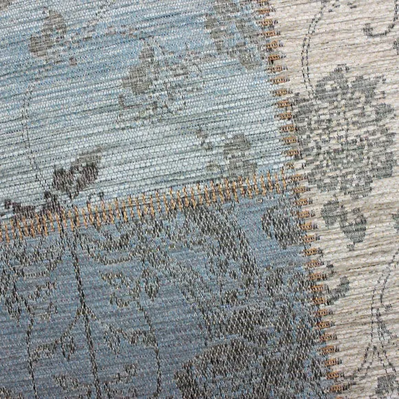 Patchwork Rug with Floral Design - Terracotta alternate view