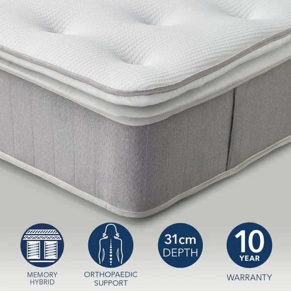 1000 Pocket Ortho Memory Foam Pillow Top Hybrid Mattress product