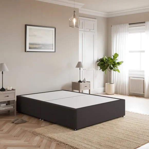 Linen Divan Set with Storage - Charcoal, Linen product